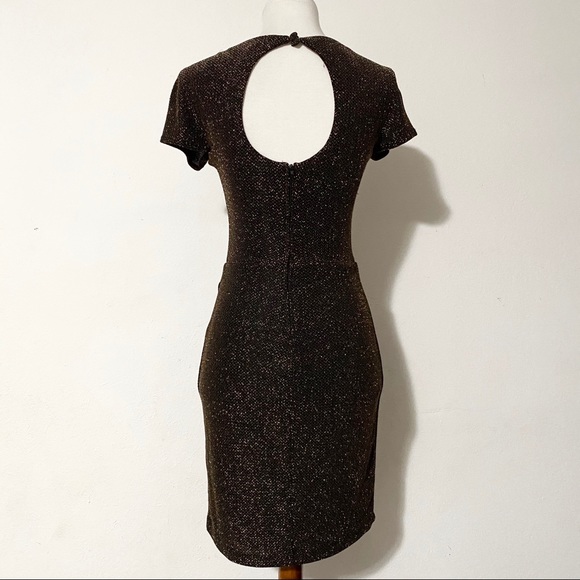 B.DARLIN Gold Glittery Dress - Picture 2 of 8